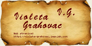 Violeta Grahovac vizit kartica
